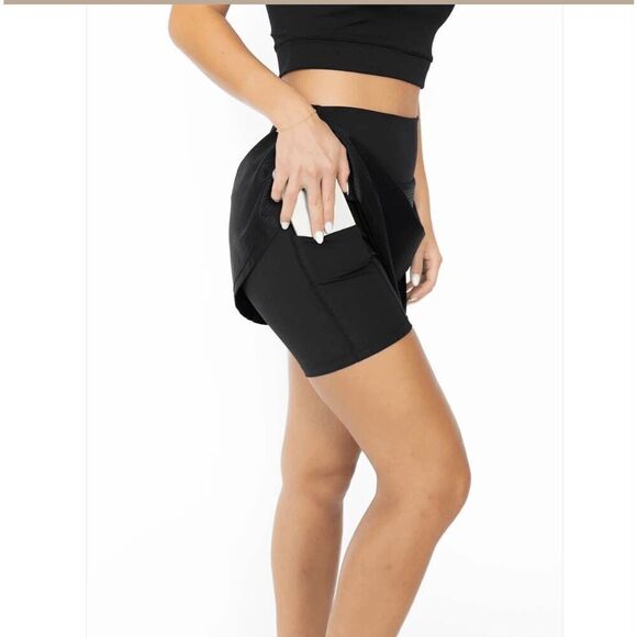 Volare Fitness Limited Edition Mesh To Be collection Black Skirt & Tank Set - Picture 4 of 16